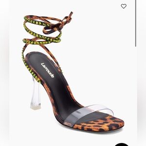 Larroude Disco Gloria
Leopard-Print Wrap Sandals women size 8 new no box